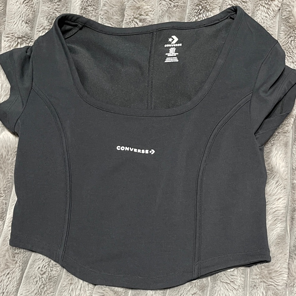 Converse Women's Black crop Top